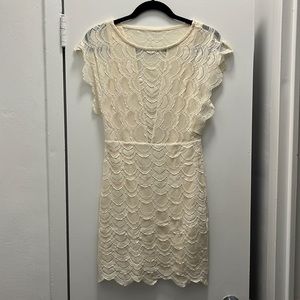 Scalloped Lace Mini Dress Size Small (2-4)